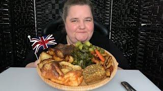 British Sunday Roast Beef MUKBANG