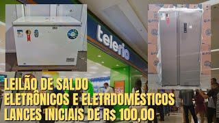 LEILÃO DE SALDO ELETRODOMÉSTICOS DA TELERIO NO RIO DE JANEIRO COM LANCES A PARTIR DE R$ 100,00