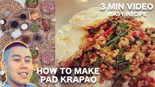 ผัดกะเพราหมูไข่ดาว How to make Pad Krapow Basil Pork Recipe Thai Food Pad Kra Pao Gaprao #thaifood