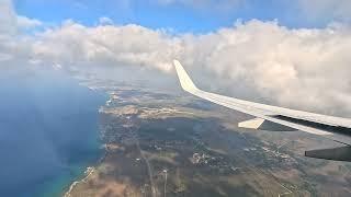 American Airlines 737-800 Landing in Havana Cuba. Aterizaje La Habana Cuba.