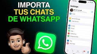 Cómo IMPORTAR  chats  WhatsApp con solo un clic desde google drive/ iCloud/ email