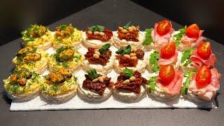 3 simple recipes for holiday appetizers and canapés! Delicious snacks in 5 minutes!