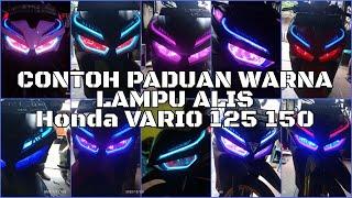 VIRAL!!! Lampu alis motor honda new vario 125 dan 150 contoh paduan warna alis dan demon eyes