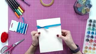 How To Add A Ribbon Knot To Your Handmade Cards | Cardmaking Tutorial with Lou Collins