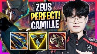 ZEUS PERFECT GAME WITH CAMILLE! - T1 Zeus Plays Camille TOP vs Fiora! | Season 2024
