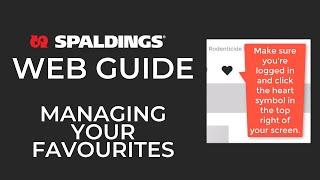 Spaldings Web Guide: Managing Favourites