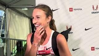 Bowerman Track Club's Elise Cranny After Winning The USATF Outdoor Championship 10,000m Final