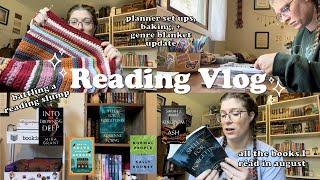 a cozy august reading vlog 