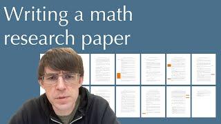 Writing a math research paper: start to finish!