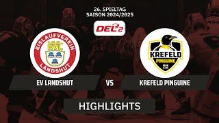 DEL2: EV Landshut vs. Krefeld Pinguine I Highlights - 26. Spieltag | SDTV Eishockey