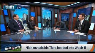 FIRST THINGS FIRST | Nick Wright's CRAZY NFL Teams Rankings, Lions Drop, Eagles Rise, Ravens Drop