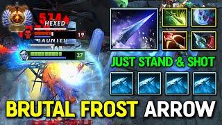 BRUTAL FROST ARROW CARRY Drow Ranger Daedalus + Butterfly Build just Stand & Shot Delete All DotA 2