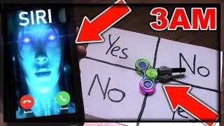 (SIRI STARTED TALKING?!) DONT PLAY CHARLIE CHARLIE GAME WITH A FIDGET SPINNER AT 3 AM | SIRI SPEAKS!