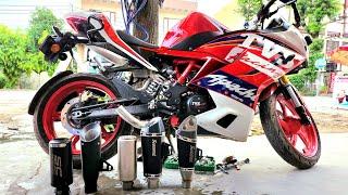 Apache rr 310 BTO 2022 exhaust change | Apache RR 310 top loud exhaust  | R1m exhaust in rr 310 I