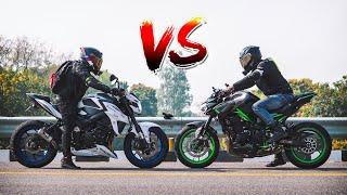 Kawasaki z900 vs Suzuki Gsx S750 DRAG RACE !!  @AyushVerma