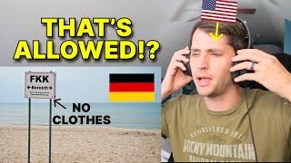 American reacts to German NUDIST BEACH (FKK)