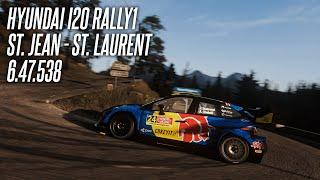 Hyundai i20 Rally1 @ St. Jean - St. Laurent / 6.47.538 / Assetto Corsa