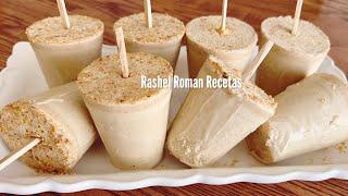 Paletas heladas de leche cremositas con cacahuate/HELADOS DE MANÍ 