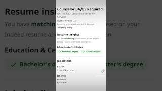 Counselor Job in GA $20-$24 an HOUR! #JOBS#CAREERS#counseling