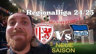 Endlich geht es wieder los! Regionalliga Nordost Saison 24/25 Stadion Vlog Greifswalder FC vs Hertha