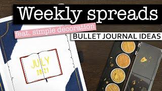 BULLET JOURNAL WEEKLY SPREADS  Weekly spread ideas for your bullet journal | Bujo weekly setup