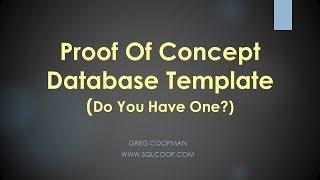 Proof of Concept Database Template (Do You Have One?) - POC Lesson 1 - Easy Demo!