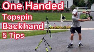 5 Awesome Topspin One Handed Backhand Tips (Tennis Technique Explained)