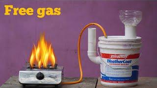 How to use free gas from garbage in paint drum