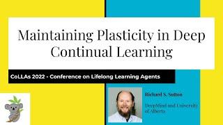 Maintaining Plasticity in Deep Continual Learning - Rich Sutton - CoLLAs 2022