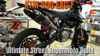 KTM 500 EXC-F Street Supermoto Project! DVR Dual Titanium Exhaust, Taipan ECU, Solo2 DL, CMT Carbon