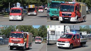 [Gebäudebrand im Baubetriebshof] Großübung der Jugendfeuerwehr Weinheim mit allen Abteilungen