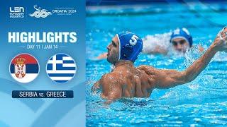 Serbia vs. Greece Highlights | Classifications | European Water Polo Championships 2024