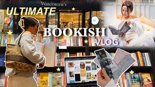 book shop with me, making bookmarks, reading vlog... ultimate book vlog!