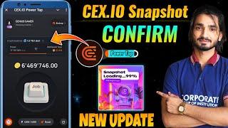 Cex.Io Power Tap Snapshot Update | CEX.IO New Update Withdrawal | Cex.Io Power Tap TGE Update