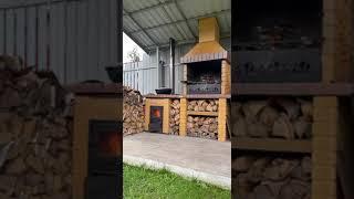 установка комплекса за 2 часа в 4 руки #барбекю #барбекюкомплекс #казан #мангал #шампуры