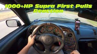 Taking My 1000+HP Supra Out For the FIRST Pulls + Recording People's Reaction. MK4 Supra POV Drive.