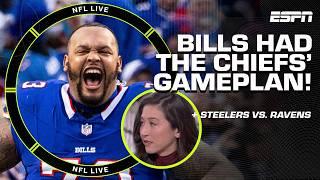 SUNDAY REACTIONS  'Bills KNEW Chiefs' plan!' - RC + Steelers defense BREAKDOWN | NFL Live