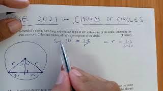 KCSE 2021 - CIRCLES AND CHORDS