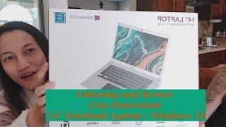 Unboxing and Review/ Core Innovation 14 Notebook Laptop Intel Atom Windows 10