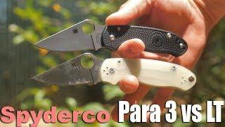 Spyderco Para 3 Lightweight Review.  With comparisons to Benchmade Bugout & Para 3