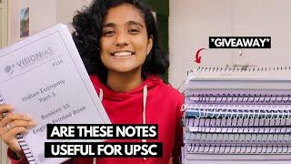 Are the Vision IAS notes worth for our UPSC preparation ? *Giveaway alert *