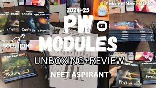 PW MODULES *HONEST* REVIEW!2024-25#physicswallah #modules#yakeen #unboxing