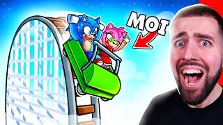 SONIC Descend Les PLUS HAUTES MONTAGNES RUSSES de ROBLOX !