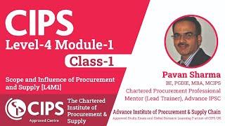 CIPS Level 4 | Module 1 | Class-1 | Scope and Influence of Procurement and Supply