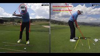 Upper Core Swing. Rotate your arms and hands, not your hips and shoulders