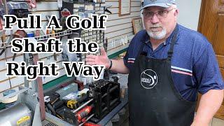 Golf Club Repair - Pulling a graphite shaft