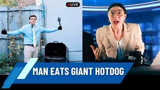 Local Man Becomes Hero After Eating Giant Hotdog | Sketch Comedy — Jacob Boatsman