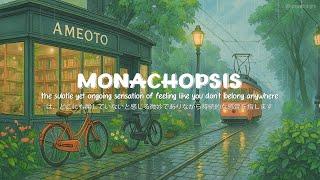 [Piano BGM]  Monacopsis refers to the subtle yet persistent feeling of not belonging anywhere