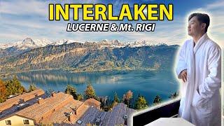 Hotel view terbaik di Interlaken (Beatenberg) + kereta Mt Rigi & Lucerne// Alpen Trip Part 6