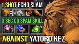 Even Yatoro KEZ Can't Stop This Earthshaker with 1 Shot Echo Slam 3 Sec CD Totem Jump Dota 2